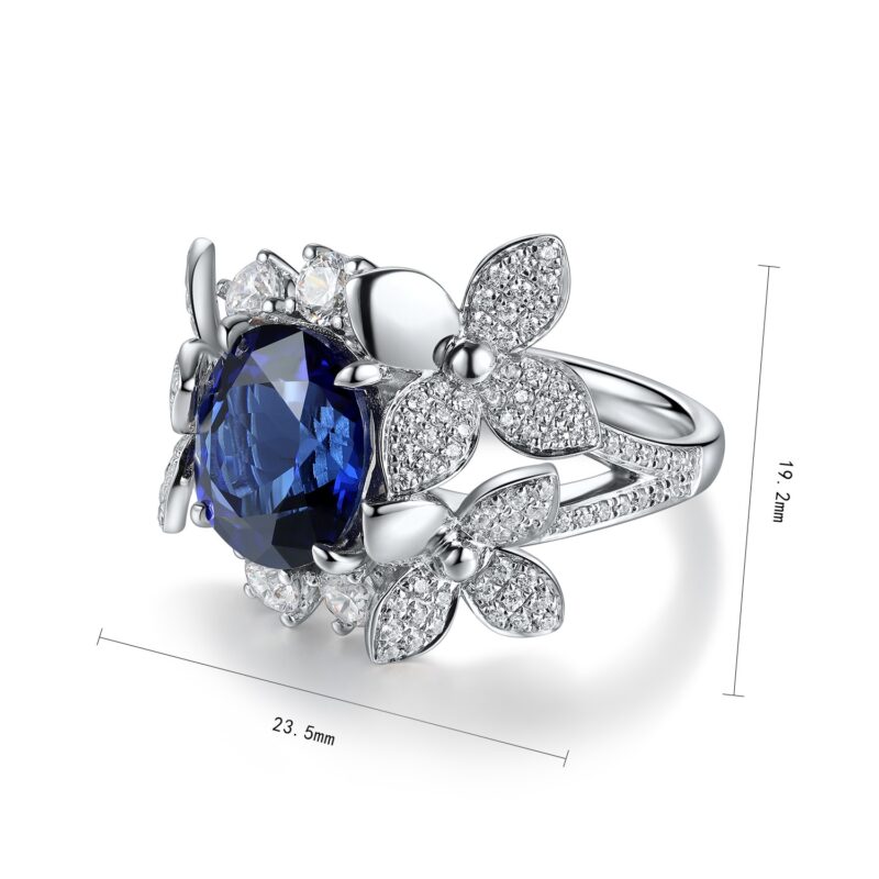 9K Artificial Sapphire Ring - 图片 2