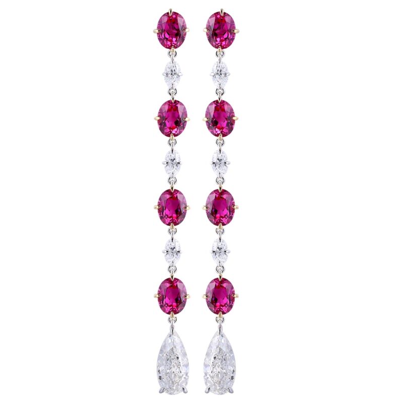 9K Artificial Ruby Earrings