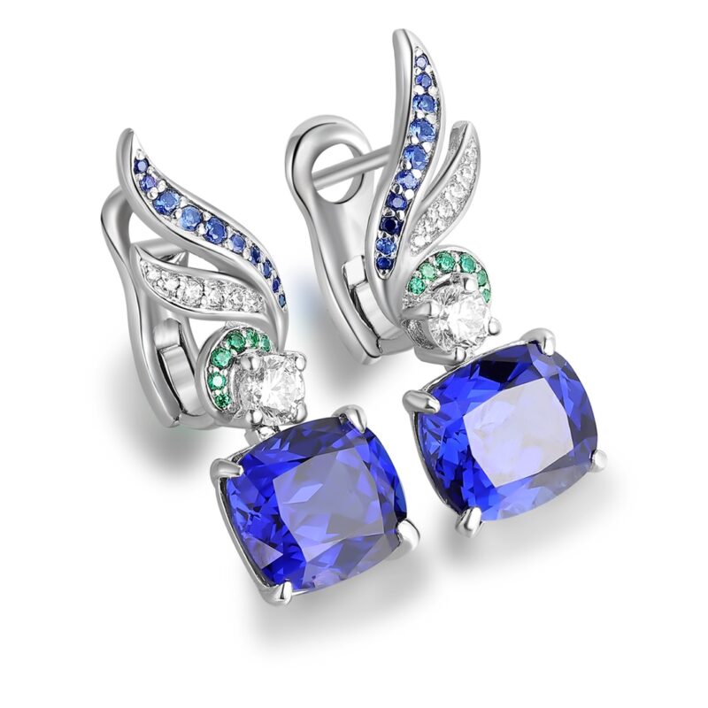 9K Artificial Sapphire Earrings