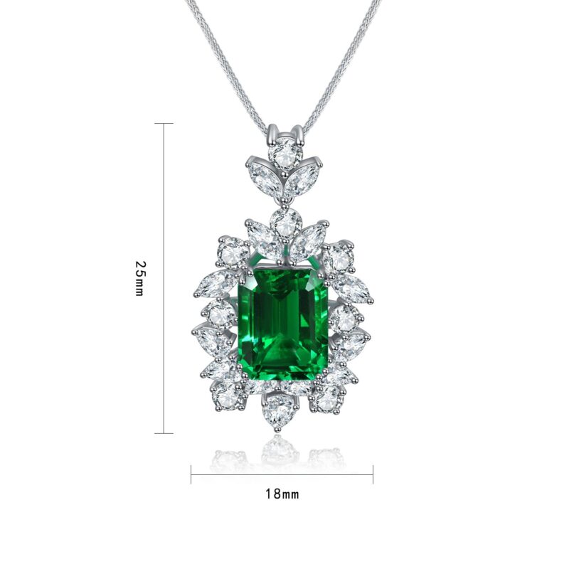 14K Artificial Emerald Necklace - 图片 2