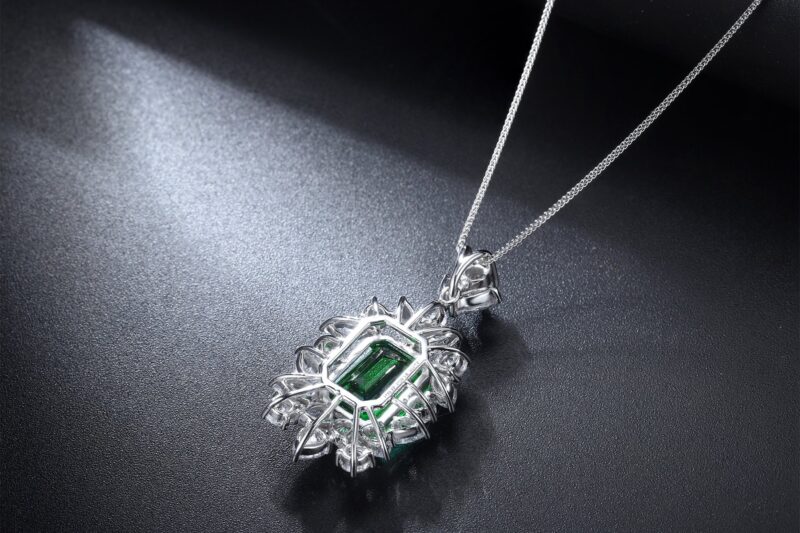 14K Artificial Emerald Necklace - 图片 3