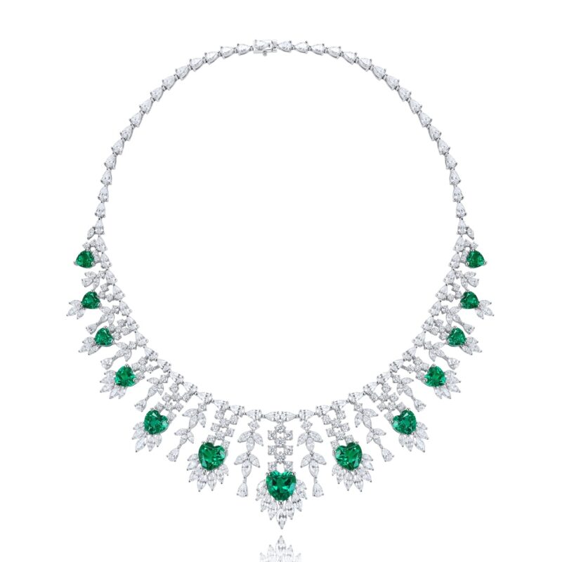 9K Artificial Emerald Necklace