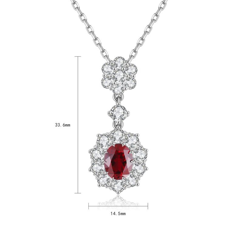 14K Artificial Ruby Necklace