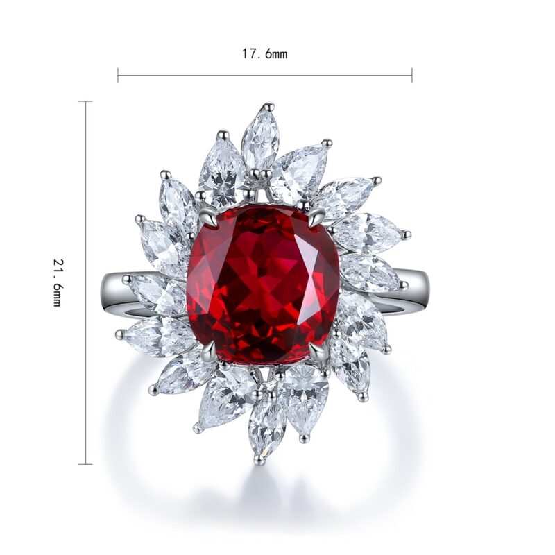 9k artificial red gemstone ring - 图片 2