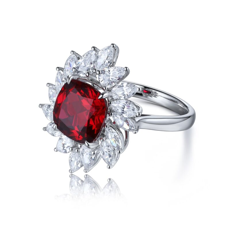 9k artificial red gemstone ring