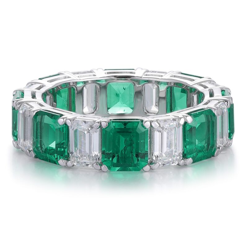 14k artificial green gemstone ring - 图片 2