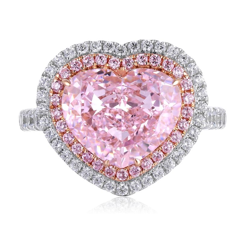 14K artificial pink gemstone ring - 图片 2