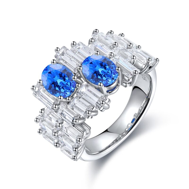 9K Artificial Sapphire Ring