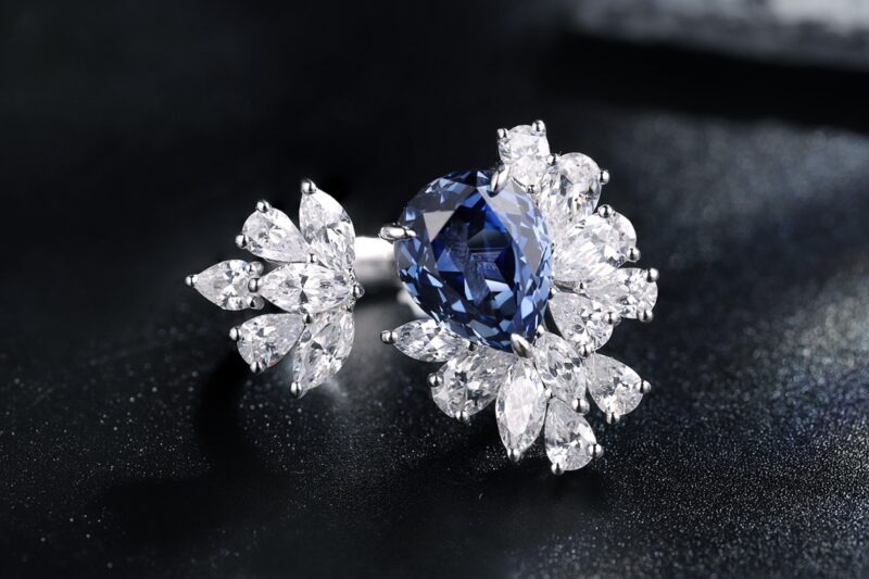 14K Artificial Sapphire Ring - 图片 3