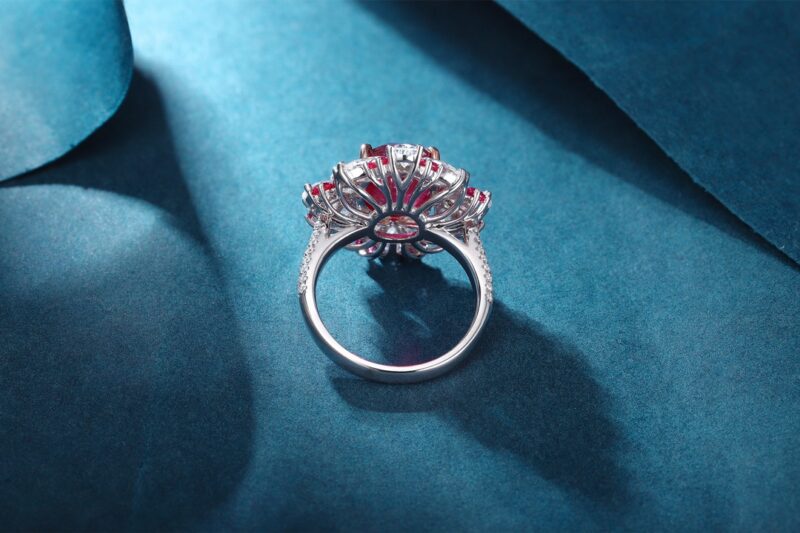 9K Artificial Ruby Ring - 图片 3