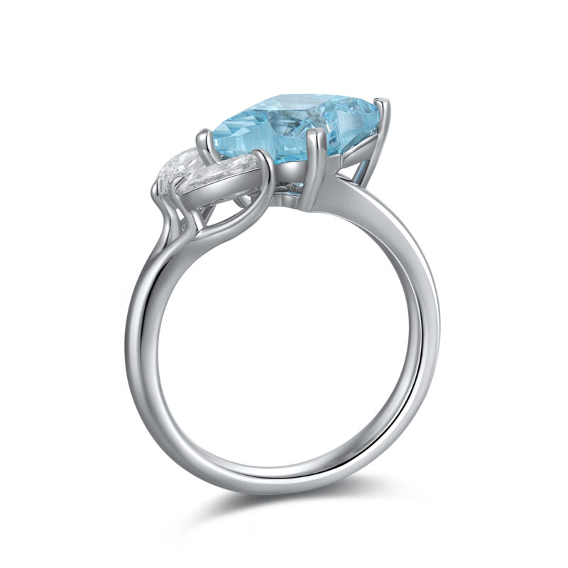 9K Artificial Sapphire Ring - 图片 3