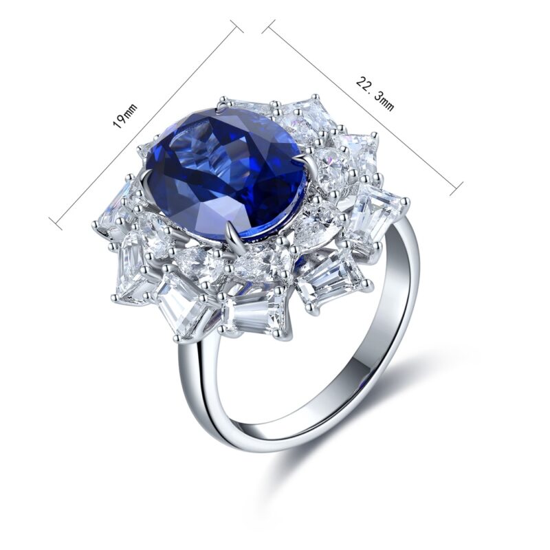 14K Artificial Sapphire Ring - 图片 2