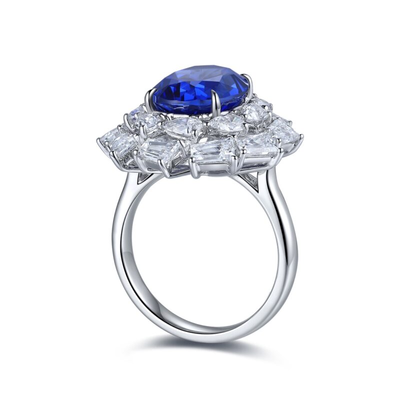 14K Artificial Sapphire Ring - 图片 3