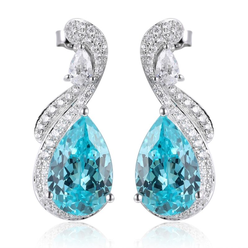 9K Artificial Sapphire Earrings