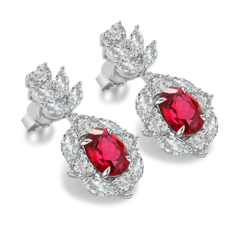 9K Artificial Ruby Earrings