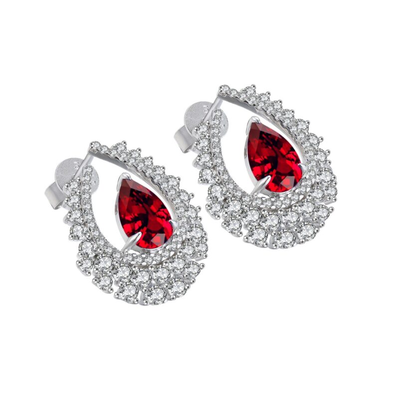 9K Artificial Ruby Earrings